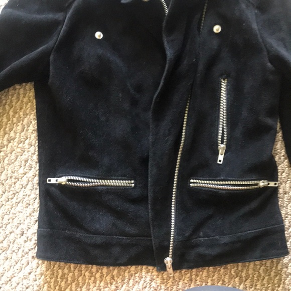 100% SOFT COW LEATHER BLACK MOTO JACKET - Picture 5 of 5
